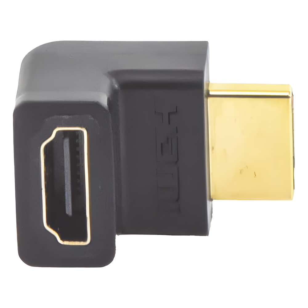 Adaptador HDMI de 90 Grados Macho a Hembra / Hacia Arriba / HDMI 2.0 4K@60Hz / Proporciona Flexibilidad Sin Doblar los Cables HDMI