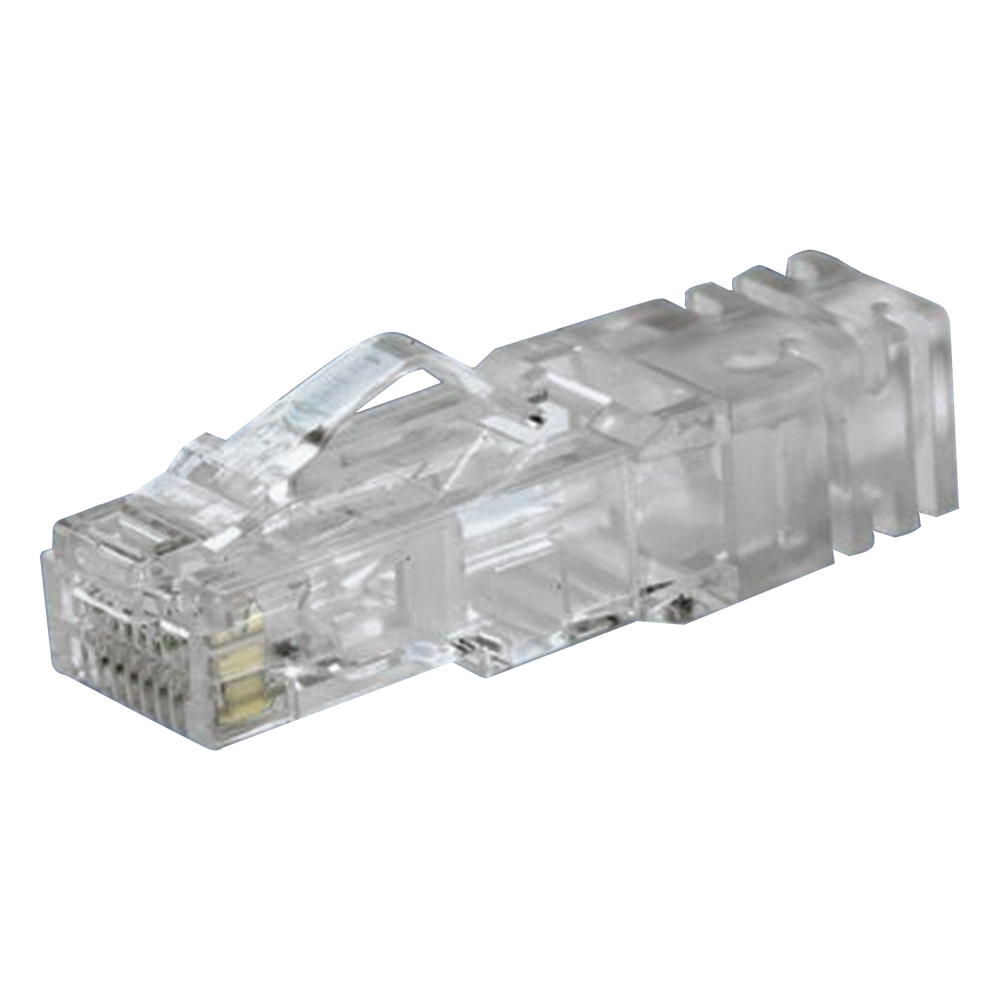 Plug RJ45 Cat6 de 5 Piezas, Para Cable UTP de Calibre 23-24 AWG, Chapado en Oro de 50 Micras, Paquete de 100 Piezas