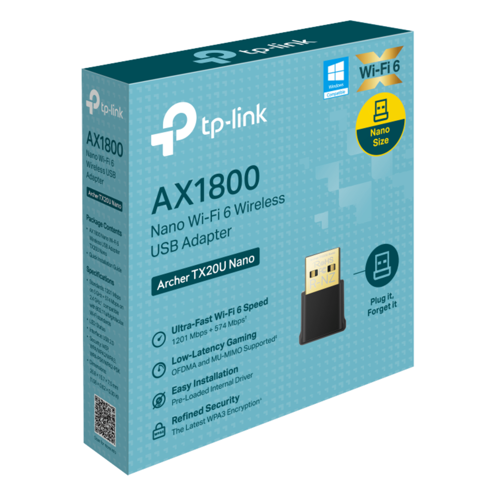 Mini Adaptador USB inalámbrico doble banda AC 600 Mbps, antena onmidireccional.