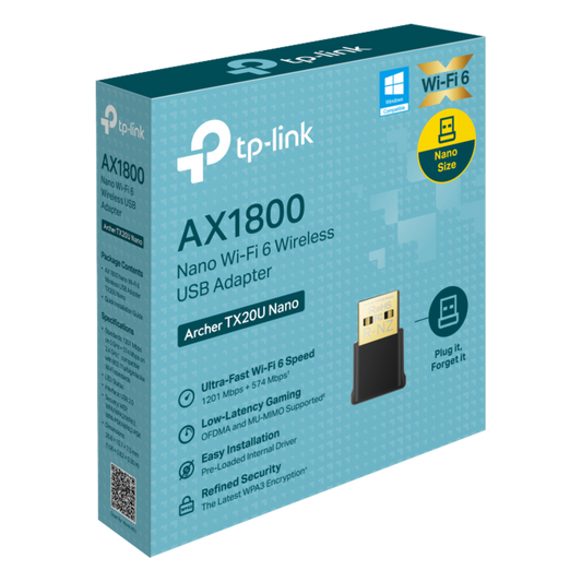 Mini Adaptador USB inalámbrico doble banda AC 600 Mbps, antena onmidireccional.