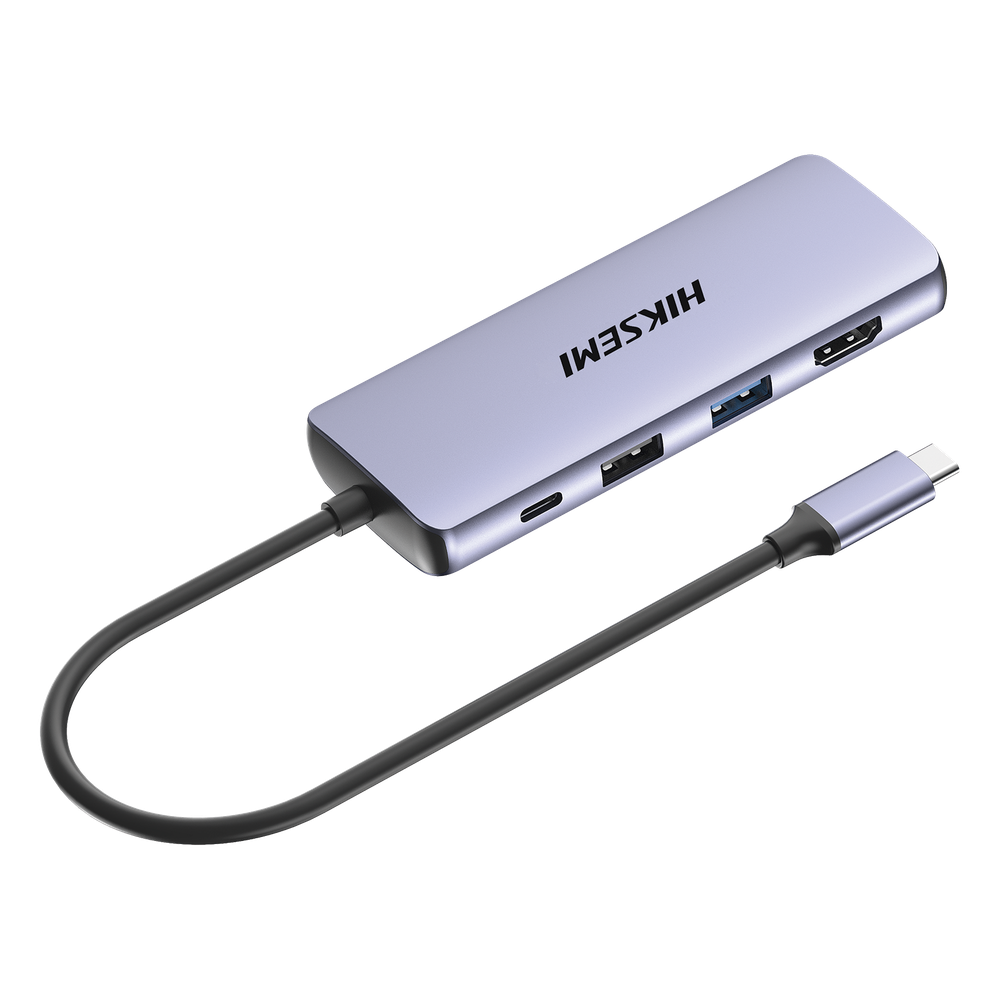 Hub USB-C 8 en 1 / HDMI 4K / 3x USB 3.0 + 1x USB 2.0 / SD + Micro SD / PD 100W / Aleación de Aluminio