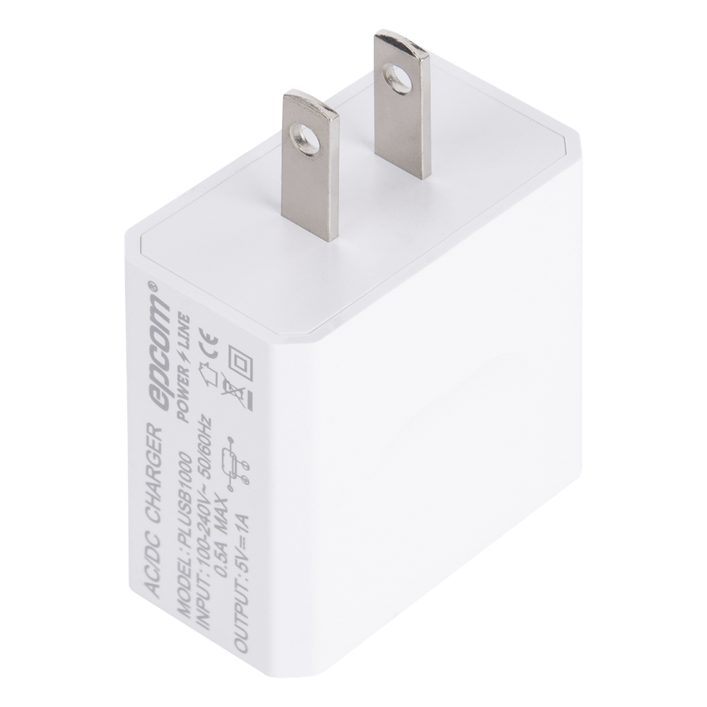 Cargador Micro-USB Profesional de 1 Puerto / 5 VCC / 1 Amper Para Smartphones y Tablets / Voltaje de Entrada de 100-240 VCA