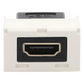 Módulo Acoplador HDMI 2.0, Hembra a Hembra Tipo-A, Categoría 2, Uso en 2 Puertos Mini-Com, Color Blanco Mate