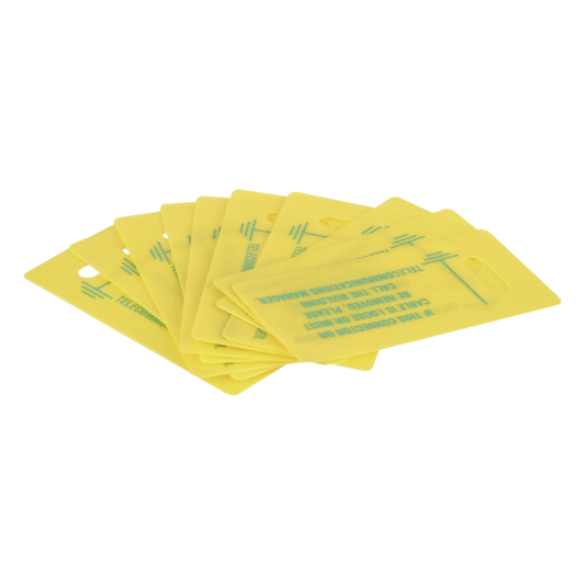 Kit de 10 Etiquetas Impresas para Identificación de Tierra Física, Incluye 10 Cinchos Retardantes a Flama