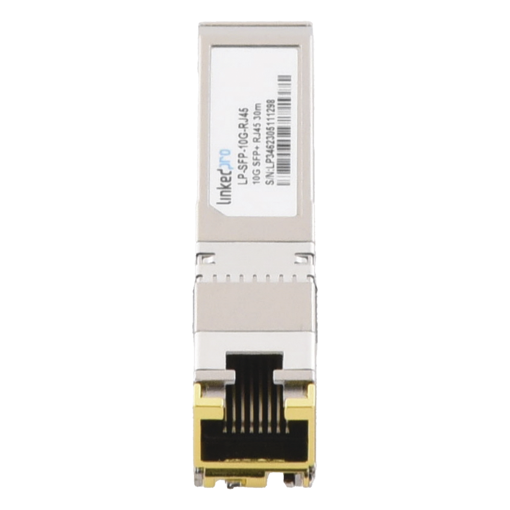 Transceptor Óptico SFP+ a RJ45 /10 Gbps / Conector RJ45 / 10GBASE-T / Distancia de hasta 30 m.