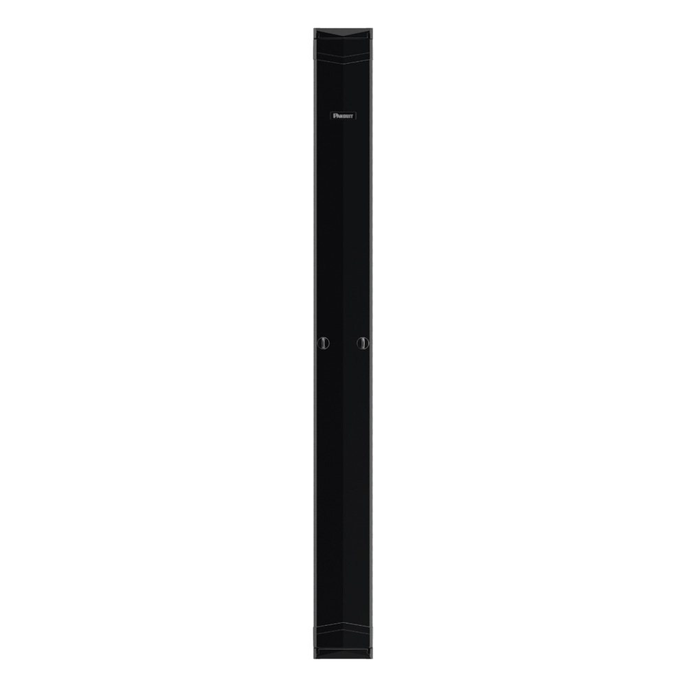 Organizador Vertical PatchRunner™ Mejorado, Doble (Frontal y Posterior), Para Rack Abierto de 45 Unidades, 12in de Ancho, Color Negro