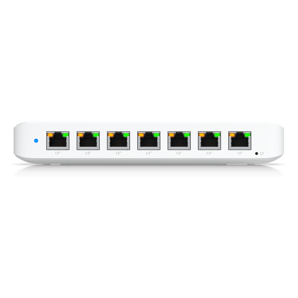 USW Ultra 60W Switch de 8 Puertos GbE (7 Puertos PoE+ y 1 Puerto Entrada PoE++) con Opciones de Montaje Versátiles