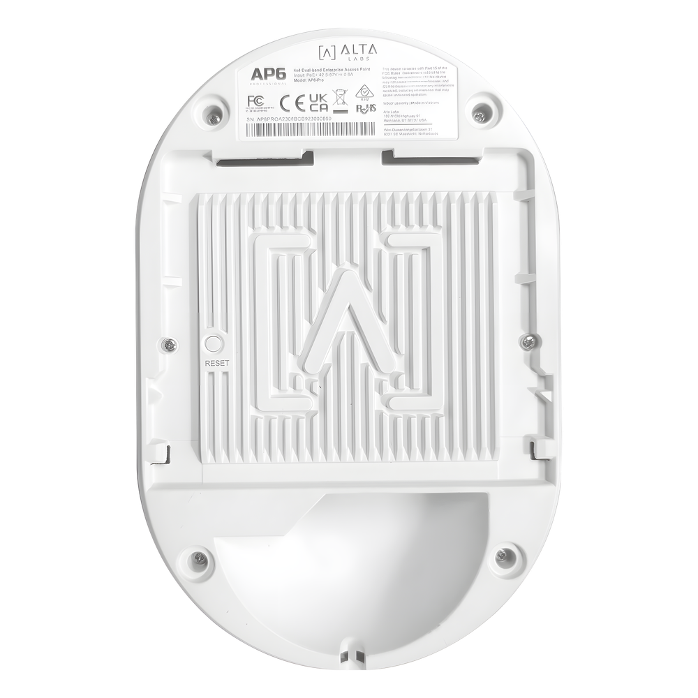 Punto de Acceso Wi-Fi 6 de 6.3 Gbps para 350 Usuarios / MU-MIMO 4X4 / Adopción Fácil por Bluetooth / Para Interior / Montaje Rápido QuickMount™ para Techo o Pared / DPI para Bloqueo de Aplicaciones / Equipo de USA