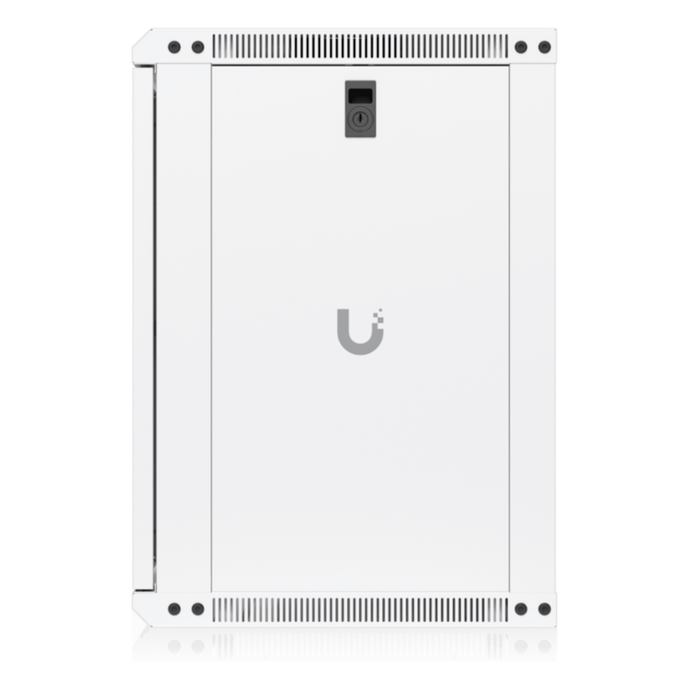 UACC Rack Cabinet 12U (550 x 450 mm) - Gabinete Cerrado para Montaje en Pared con Puerta de Vidrio Templado, Totalmente Ensamblado con Ventiladores Integrados y Paneles Removibles