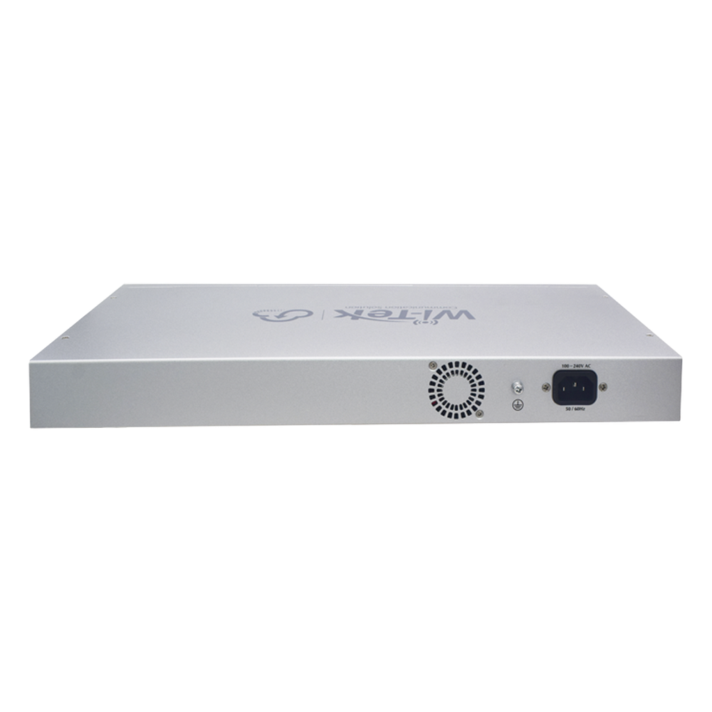 Switch PoE (802.3af/at/bt) / No administrable de largo alcance / Hasta 250m / Con 24 x 10/100Mbps + 2 x SFP Gigabit Combo / 280 W