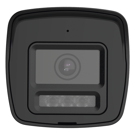 [Audio Bidireccional + Sirena & Estrobo + Dual Light + ColorVu] Bala TURBOHD 4K (8 Megapixel) / Lente 2.8 mm / 30 mts IR EXIR + 20 mts Luz Blanca / Micrófono y Bocina Integrado / Exterior IP67 / Metal / dWDR