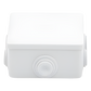 Caja Estanca de PVC Para Derivación y Conexión, 10 Entradas, Tapa con Tornillo de 1/4" de Vuelta, 150x110x70 mm (Área interna), Uso Exterior IP55, Material que no Propaga el Fuego y Libre de Hálogenos