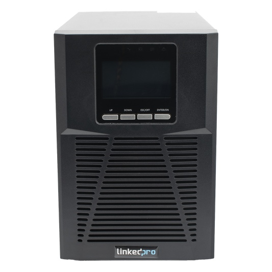 UPS 1000VA/900W  Online Doble Conversión /Pantalla LCD / 3 tomas 5-15R / Regulación de Voltaje / Protección RJ45
