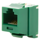 Conector Jack Estilo 110 (de Impacto), Tipo Keystone, Categoría 6, de 8 Posiciones y 8 Cables, Color Verde