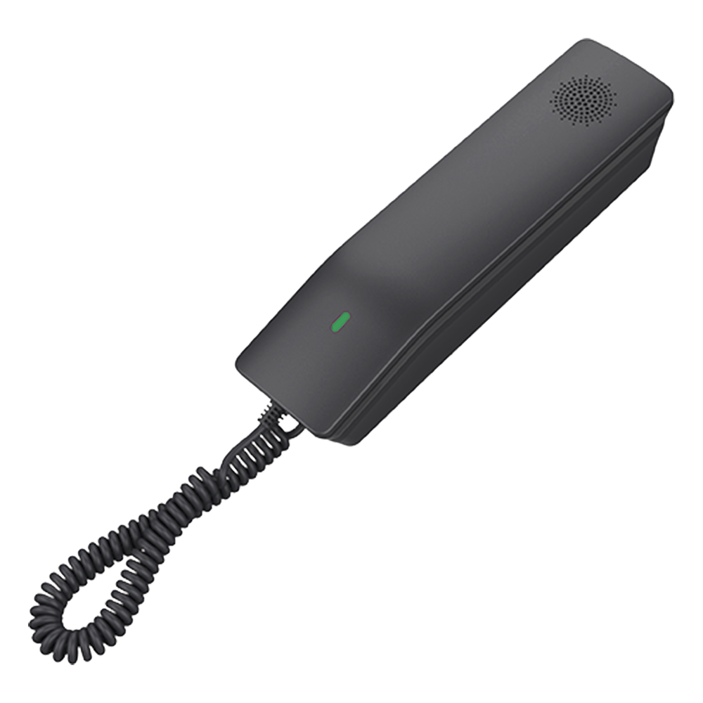 Teléfono IP para Hoteles / Altavoz HD / 2 Cuentas y Líneas SIP / 10 Teclas de Marcación Rápida / 3 Teclas Programables / Códec OPUS / Gestión GDMS / Instalación en Escritorio y Pared / PoE 100 Mbps
