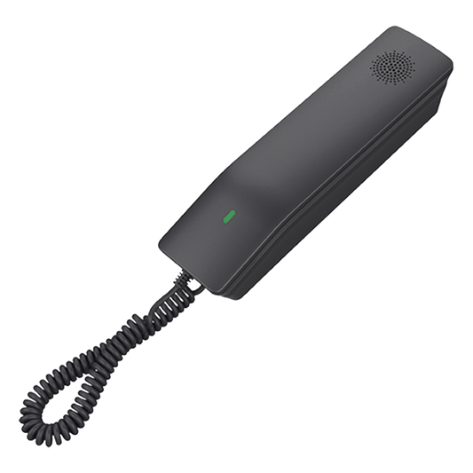 Teléfono IP para Hoteles / Altavoz HD / 2 Cuentas y Líneas SIP / 10 Teclas de Marcación Rápida / 3 Teclas Programables / Códec OPUS / Gestión GDMS / Instalación en Escritorio y Pared / PoE 100 Mbps