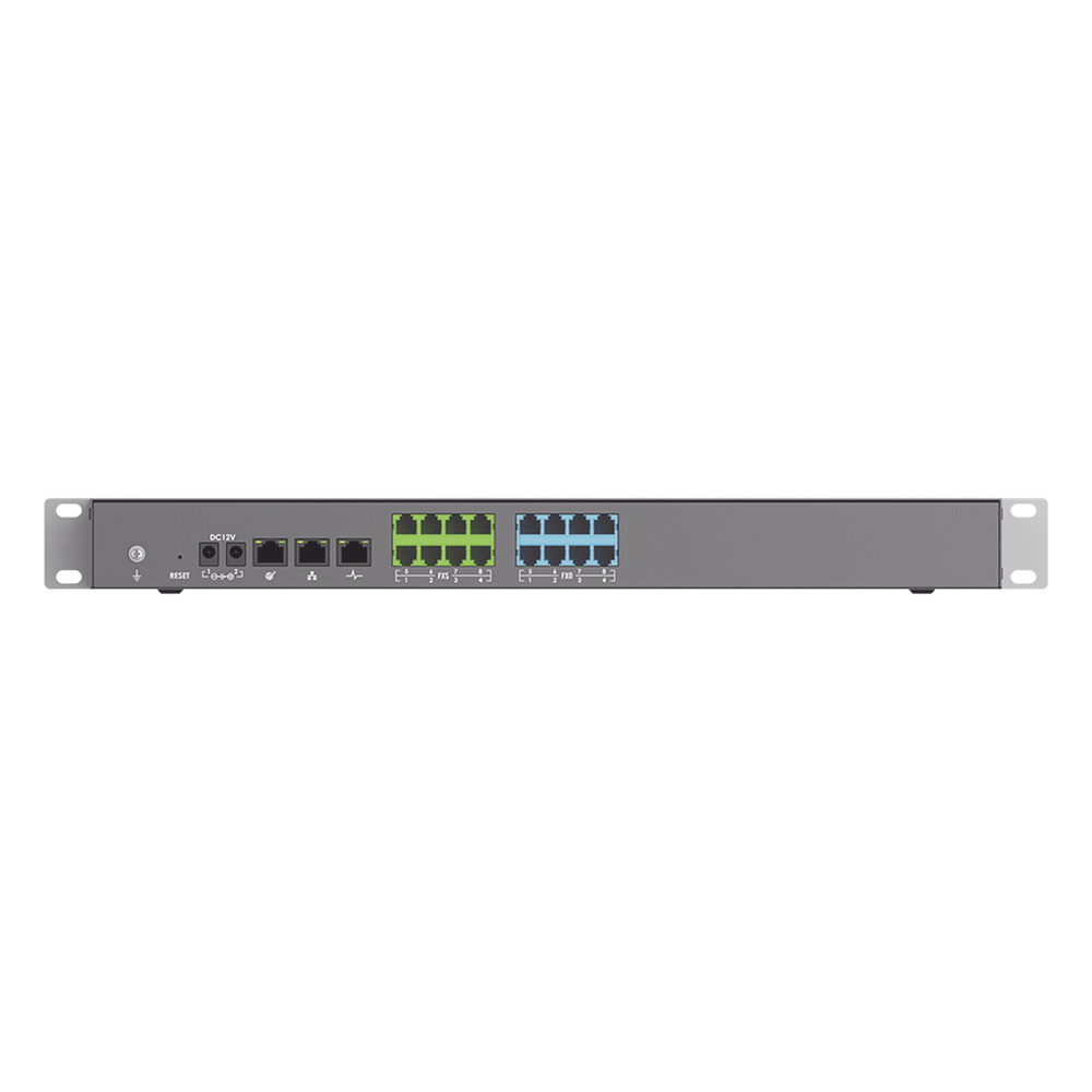 Conmutador IP-PBX para hasta 1500 usuarios y 200 llamadas simultaneas, 8FXO, 8FXS, solución para PyMEs