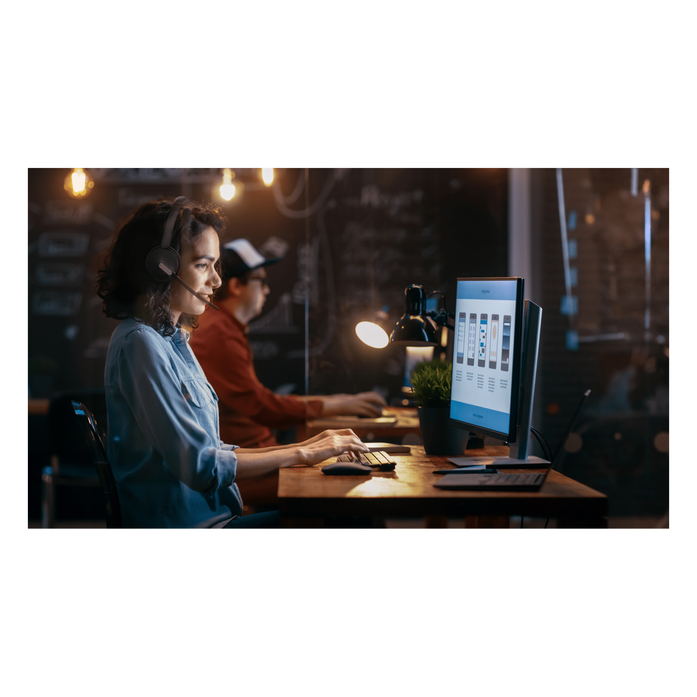 Diadema Inalambrica BH70-Mono-Teams USB C/A Optimizada para Microsoft Teams con Tecnología de Captura Precisa de Voz