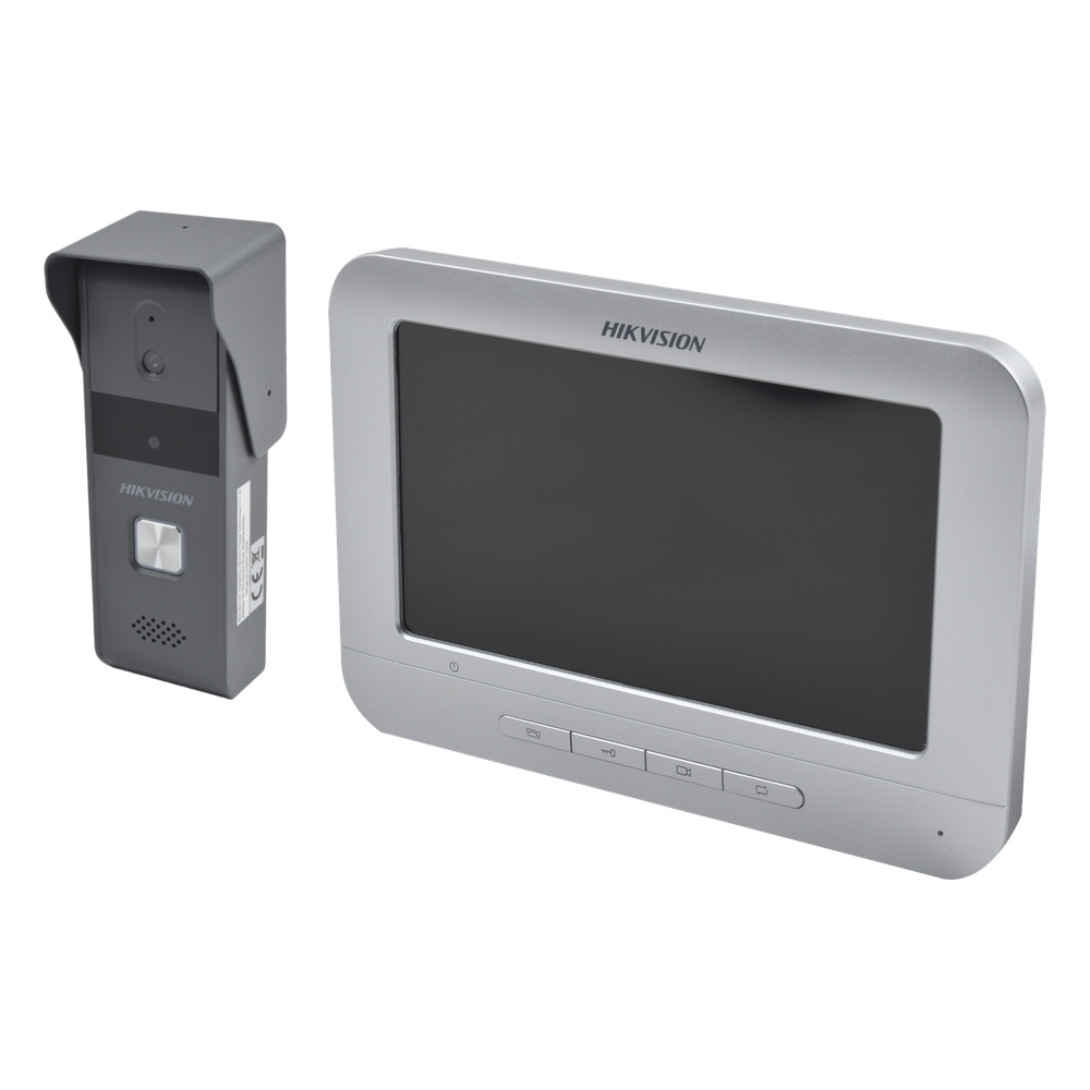 Kit de Videoportero Analógico con Pantalla LCD a Color de 7" / Frente de Calle para Exterior IP65 / Salida de Relevador