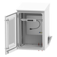 Gabinete de Exterior con Rack de 19" de 16U con Ventiladores y Termostato, Se envía el Gabinete Armado. (Montaje a poste o torre se vende por separado).