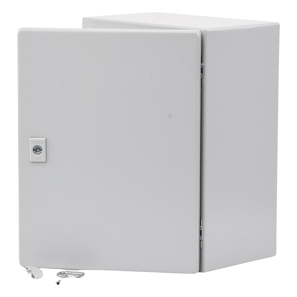 Gabinete de Acero, Nema 4 -IP 66 de 30 x 40 x 20 cm con Platina y certificado UL.