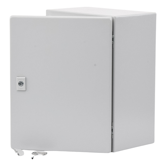 Gabinete de Acero, Nema 4 -IP 66 de 30 x 40 x 20 cm con Platina y certificado UL.