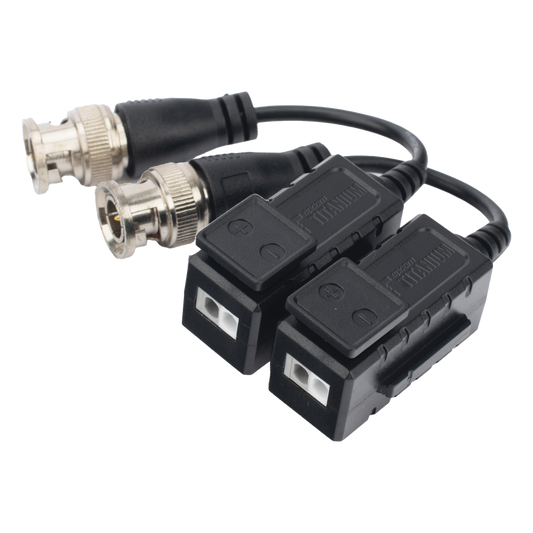 Kit de Transceptores (Baluns) con Terminal PUSH SUPERIOR, Resolución 4K , Cable flexible COAXIAL Blindado / COAXITRON / AUDIO POR COAXITRON / Menu OSD /Conector 100% COBRE / protección TVS, Calidad PREMIUM