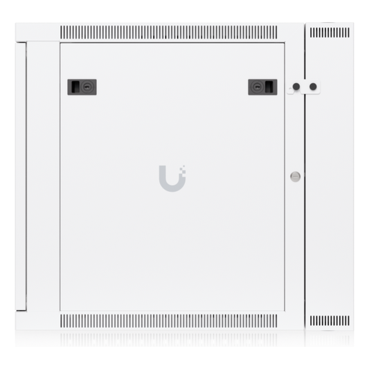 UACC Rack Cabinet 12U (600 x 703 mm) - Gabinete Cerrado para Montaje en Pared con Puerta Frontal de Vidrio Templado, Puerta Trasera Abatible (Swing-Out) y Paneles Laterales Removibles con Llave