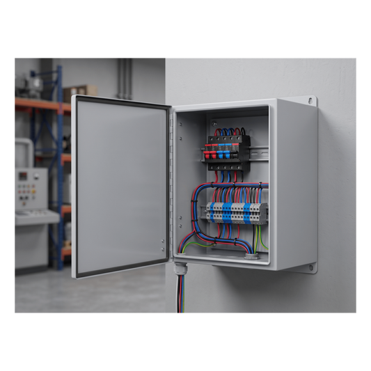 Gabinete de Bisagra Continua NEMA 12; IP66 de Uso en Intemperie, 305 x 254 x 203 mm, De Acero, Color Gris