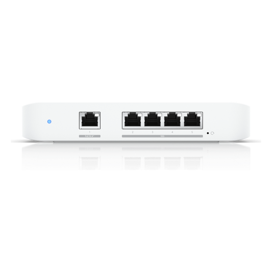 USW Flex XG Switch Capa 2, Compacto de 4 Puertos 10GbE, Puede ser Alimentado por un Puerto GbE PoE+ o con un Adaptador 5 Vcc USB-C