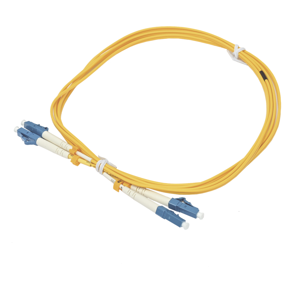 Jumper de Fibra Óptica Duplex, Monomodo, con Conectores LC/UPC-LC/UPC, 2 Metros (6.56 Pies)