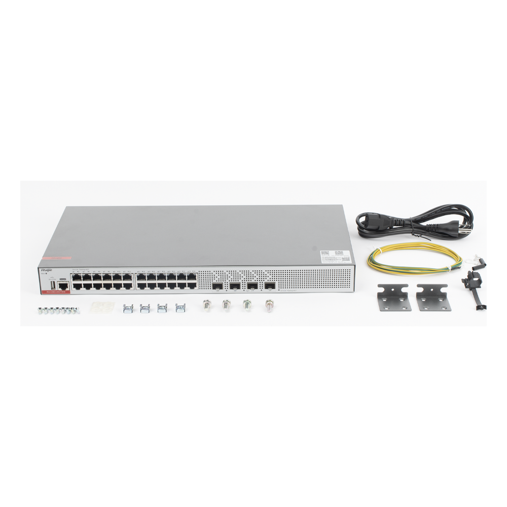 Switch de Acceso Capa 3 con doble Chip para Alta Disponibilidad Ideal en Redes Empresariales con 24 puertos Gigabit y 4 SFP+ 10Gb