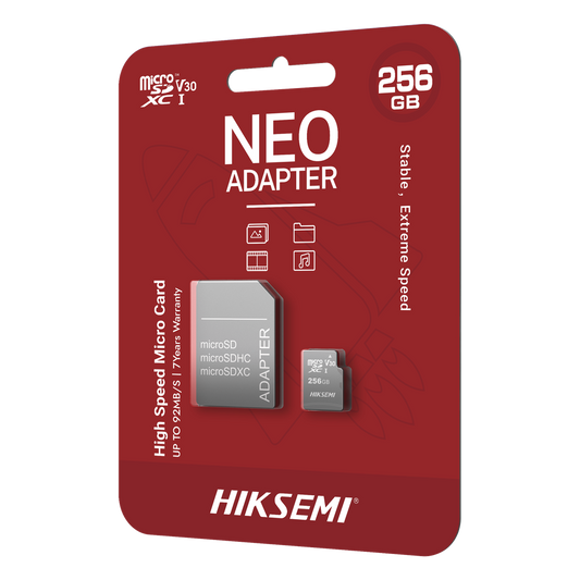 Memoria microSD con Adaptador / 256 GB / Clase 10 / NAND TLC / 92 MB/s Lectura / Multipropósito