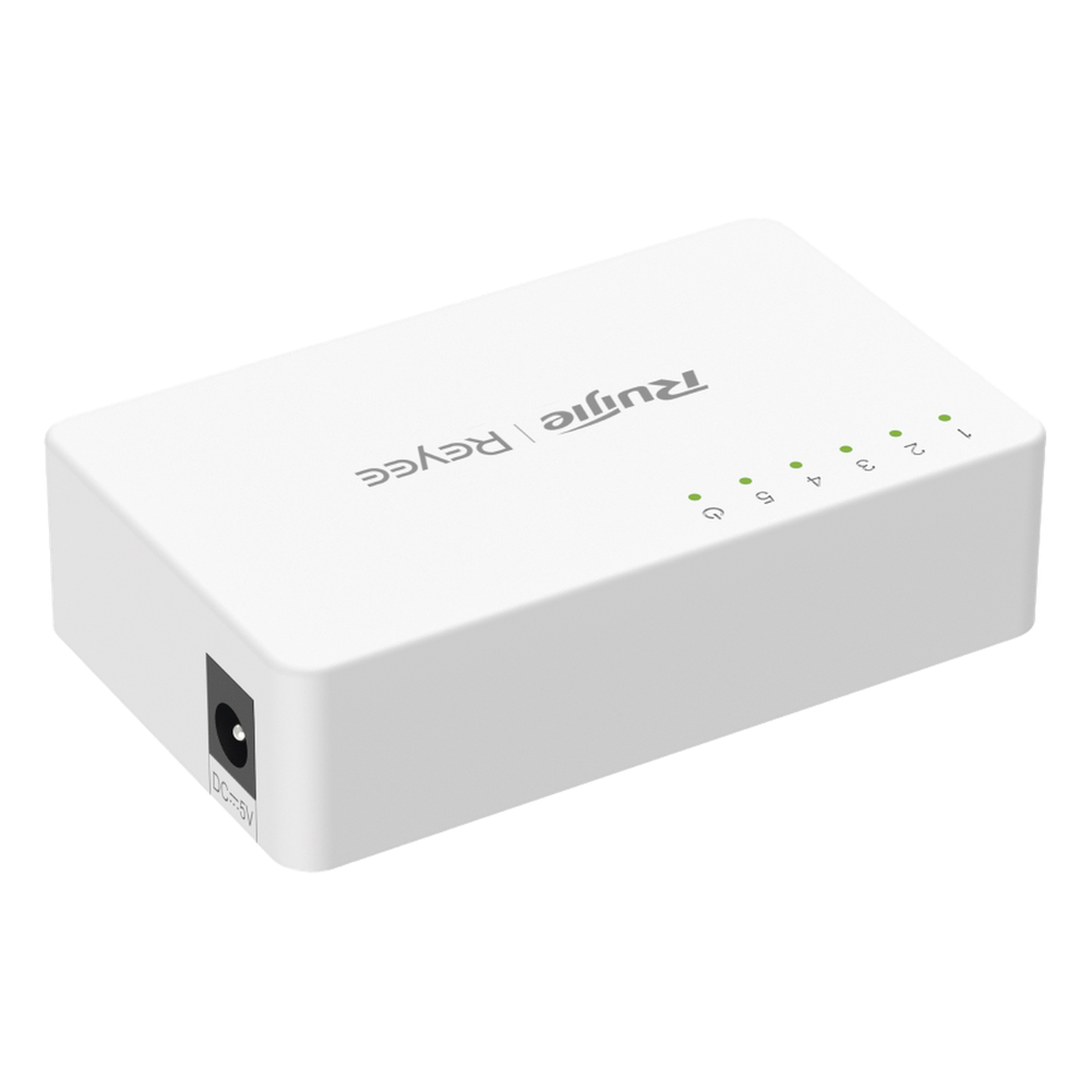 Switch no administrable, Visible en la Topología de la Nube, 5 puertos 10/100 Mbps