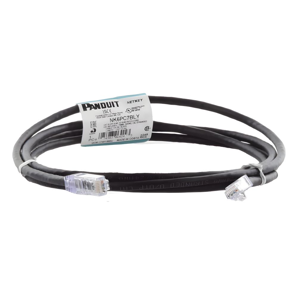 Cable de Parcheo UTP Categoría 6, con Plug Modular en Cada Extremo - 2 Metros (6.56 Pies) - Negro