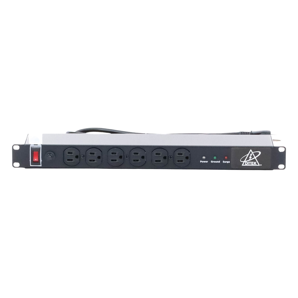 Protector Contra Sobretensiones de 120 VCA, 15 A, 12 Salidas, Montaje en Rack 1U, Servidores Montados en Rack, Sistemas de Voz, Controladores, Equipos de Video Vigilancia