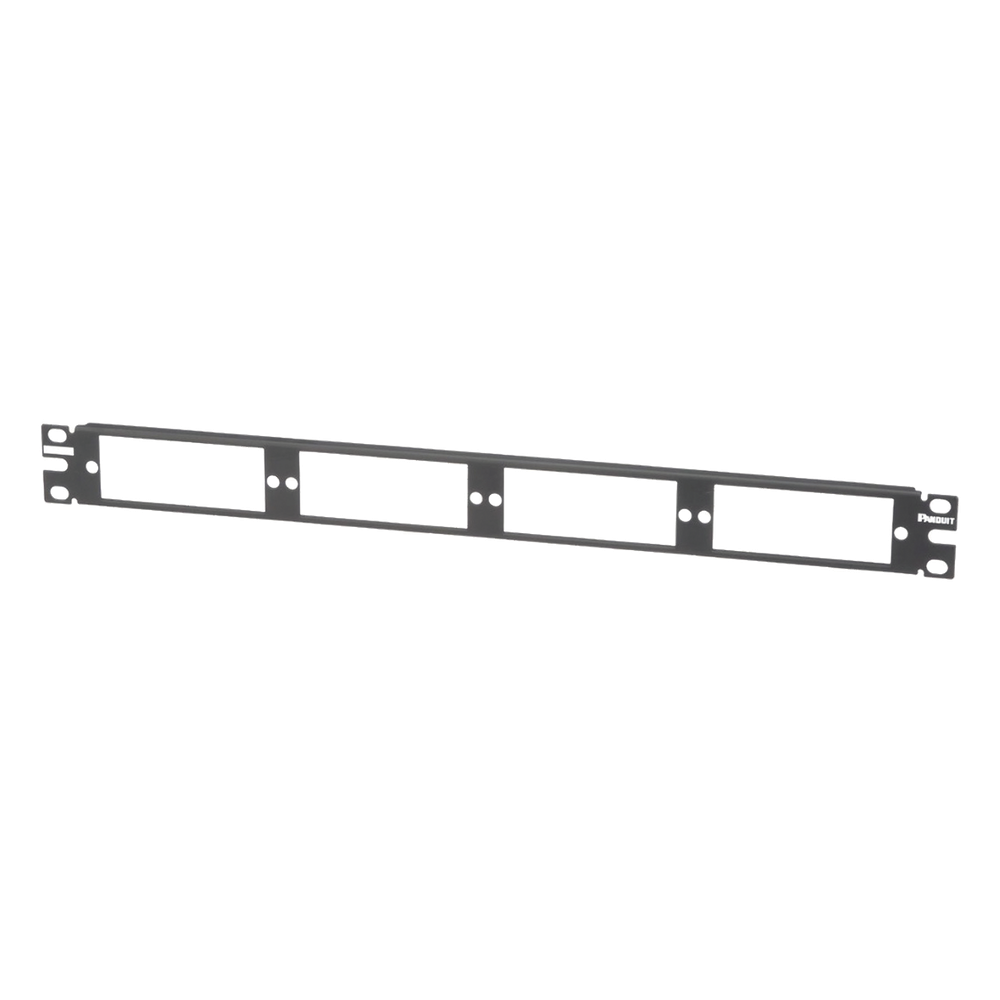 Patch Panel de Fibra Óptica, Para 4 Placas Acopladoras FAP o FMP, Color Negro, 1UR