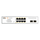 Switch Administrable PoE  / 8 puertos PoE af/at Gigabit /  2 x SFP Gigabit / Administración Cloud Gratuita / Presupuesto 120 W