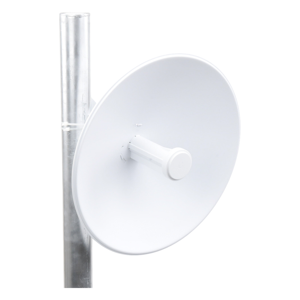 PowerBeam airMAX M5, larga distancia, frecuencia 5 GHz (5170-5875 MHz) con antena tipo plato de 25 dBi