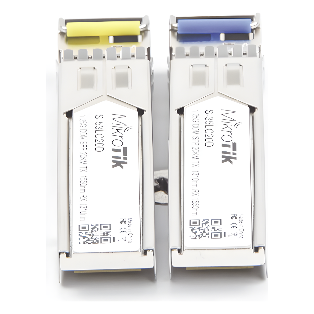 Transceptores MiniGbic SFP 1.25G LC WDM para fibra Mono Modo 20 Kms