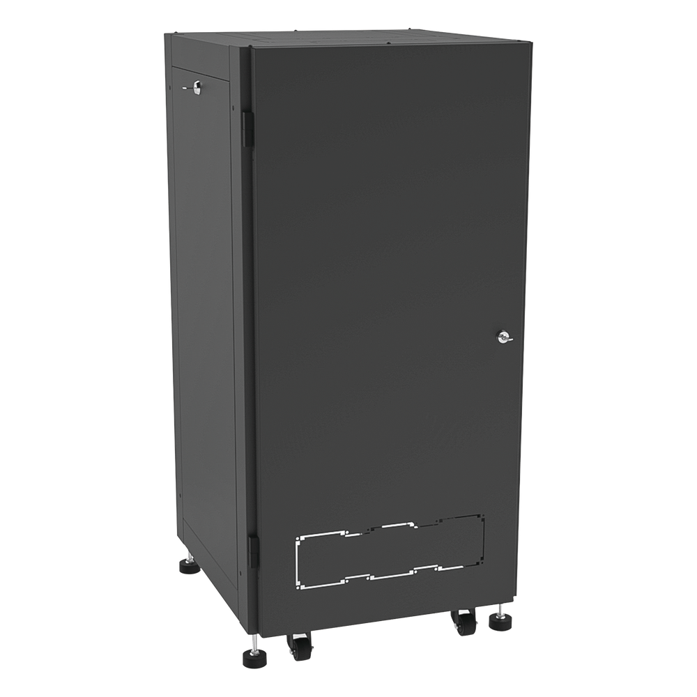 Gabinete Profesional para Telecomunicaciones de 19in, Instalación a Piso, 24UR, 600 mm Profundidad, Se envía el Gabinete Armado.