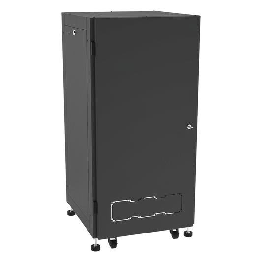 Gabinete Profesional para Telecomunicaciones de 19in, Instalación a Piso, 24UR, 600 mm Profundidad, Se envía el Gabinete Armado.