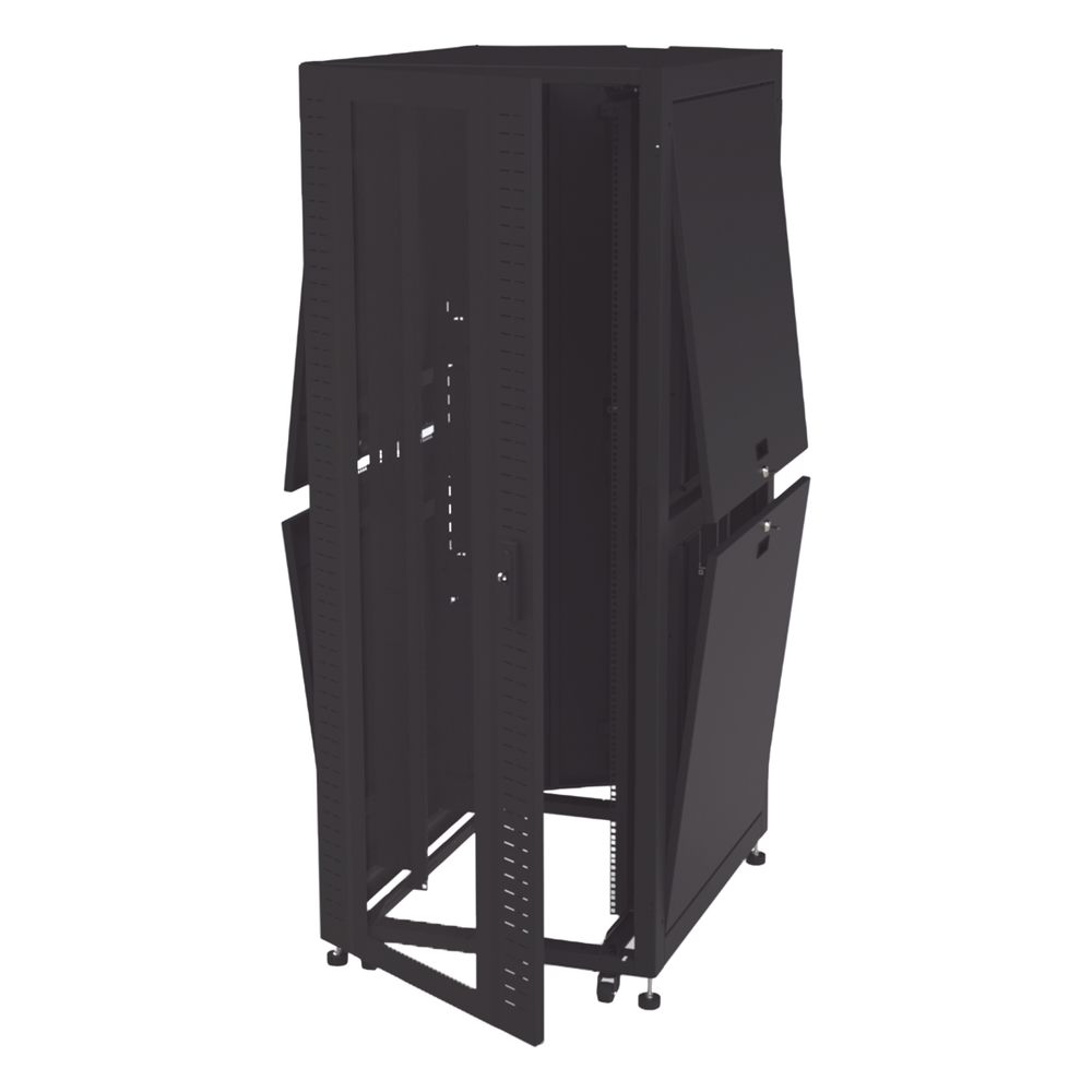 Gabinete para Telecomunicaciones Rack Estándar de 19", 42UR, 800 mm Ancho x 1000 mm Profundidad. Fabricado en Acero, Se envía el Gabinete Armado.