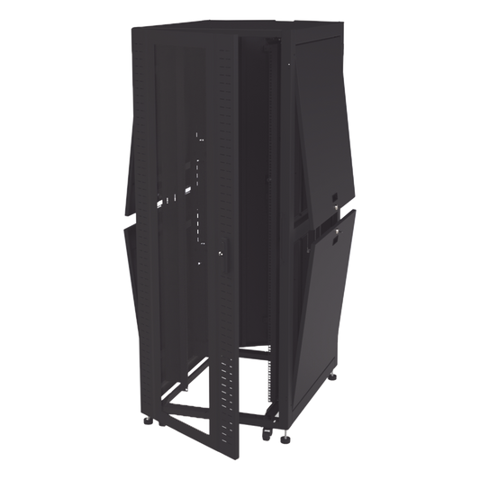 Gabinete para Telecomunicaciones Rack Estándar de 19", 42UR, 800 mm Ancho x 1000 mm Profundidad. Fabricado en Acero, Se envía el Gabinete Armado.