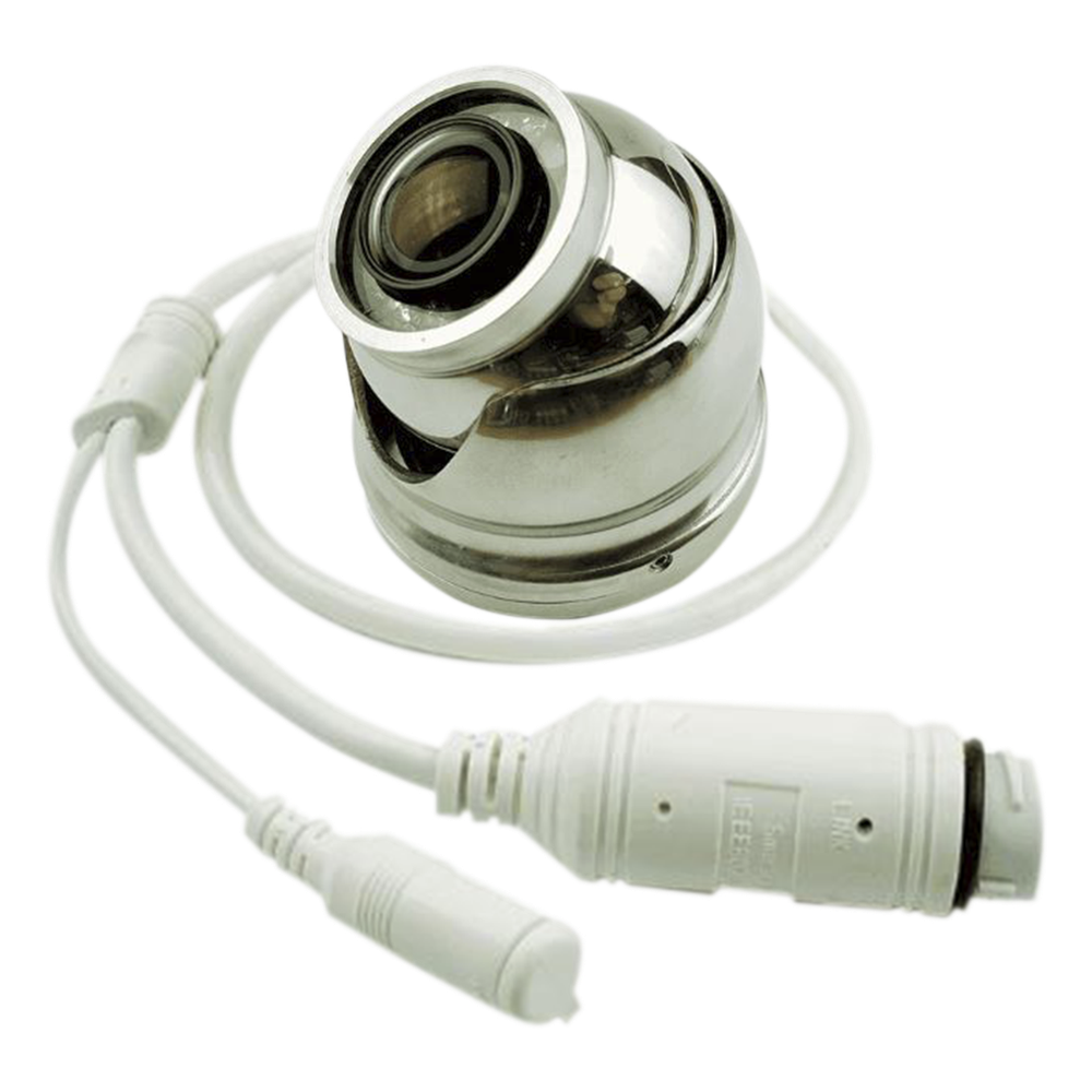 Cámara Marina IP CAM-1 / Resolución 1920x1080 / Lente Gran Angular 1.8 mm / IR LEDs 10 mts / Carcasa Acero Inoxidable 316 / POE o 12V / Compatible con Simrad NSSevo3™/3S™ y NSOevo3™/3S™