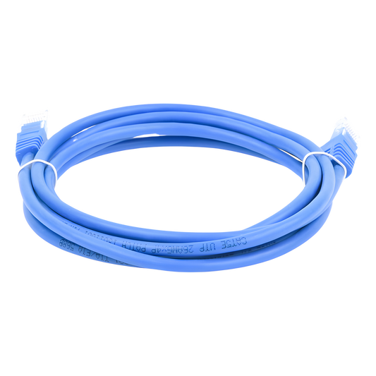 Cable de Parcheo UTP Cat5e - 2 Metros (6.56 Pies) - Azul
