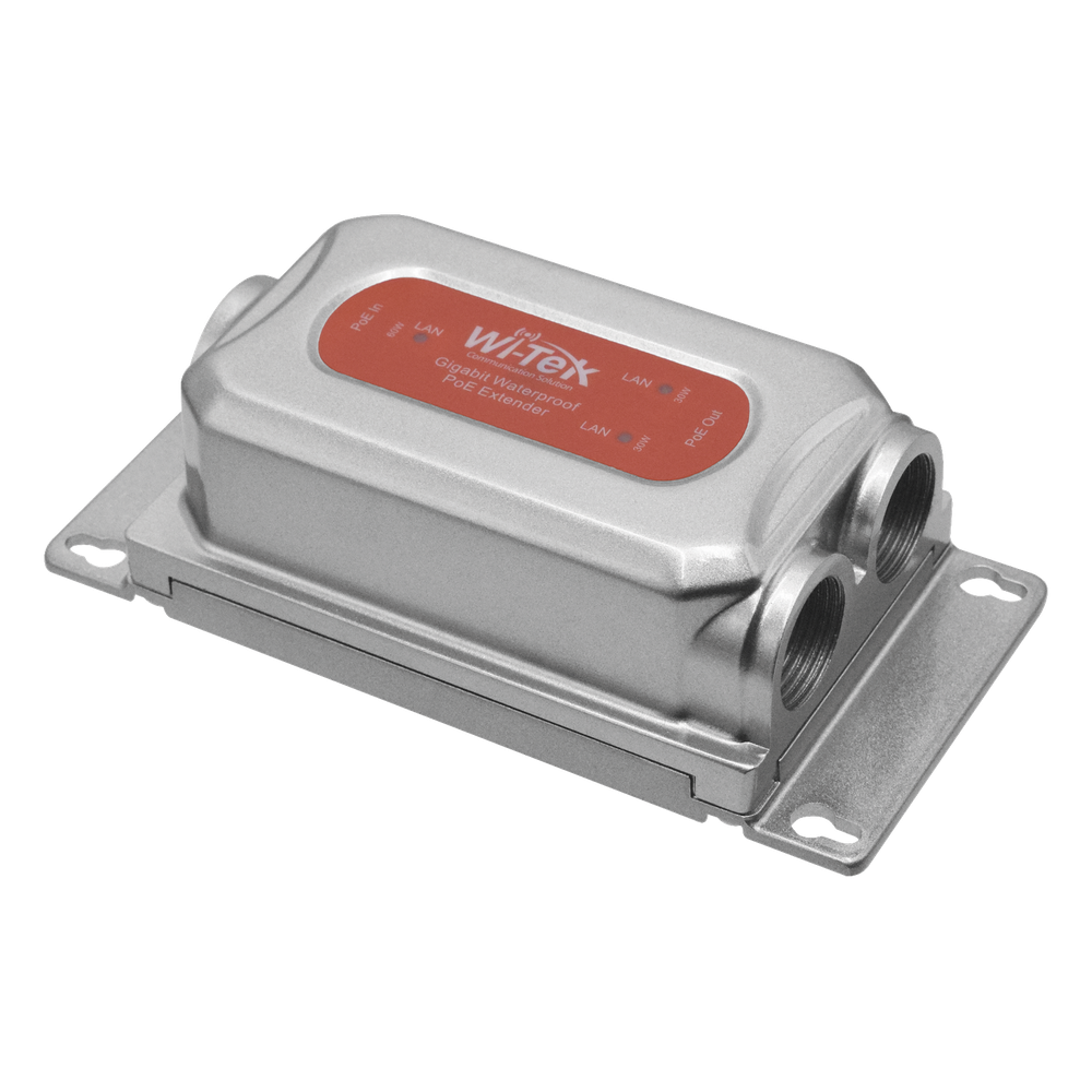 Extensor PoE para exterior / Entrada PoE de 60W y 2 salidas PoE de 30W / Protección IP68 / Ideal Para Aplicaciones de CCTV