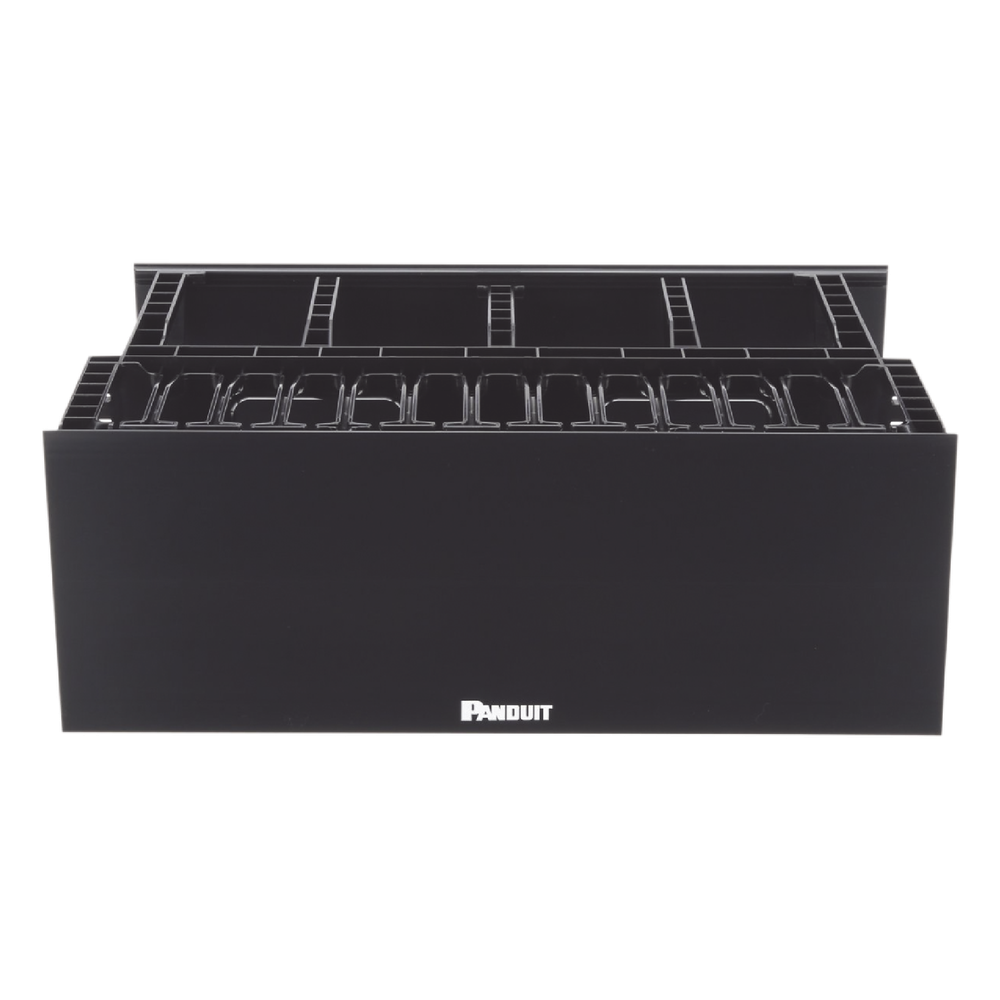 Organizador de Cables Horizontal NetManager de Alta Densidad, Doble (Frontal y Posterior), Para Rack de 19in, 4UR