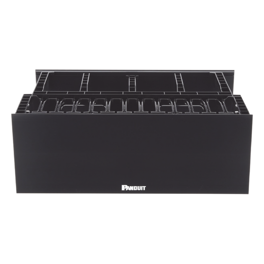 Organizador de Cables Horizontal NetManager de Alta Densidad, Doble (Frontal y Posterior), Para Rack de 19in, 4UR