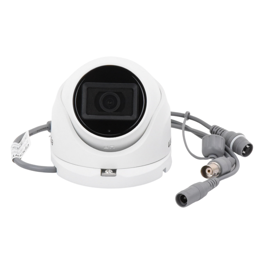 AUDIO POR COAXITRON / Turret TURBOHD 5 Megapixel / Angulo de vision 85.5° / Lente 2.8 mm / 30 mts IR EXIR / Exterior IP67 / 4 Tecnologías / dWDR